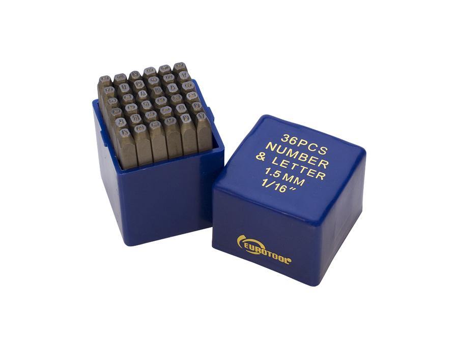 1/16" PUNCH SET -LETTERS & NUMBERS-(36 PC) - B Golden Jewelry School