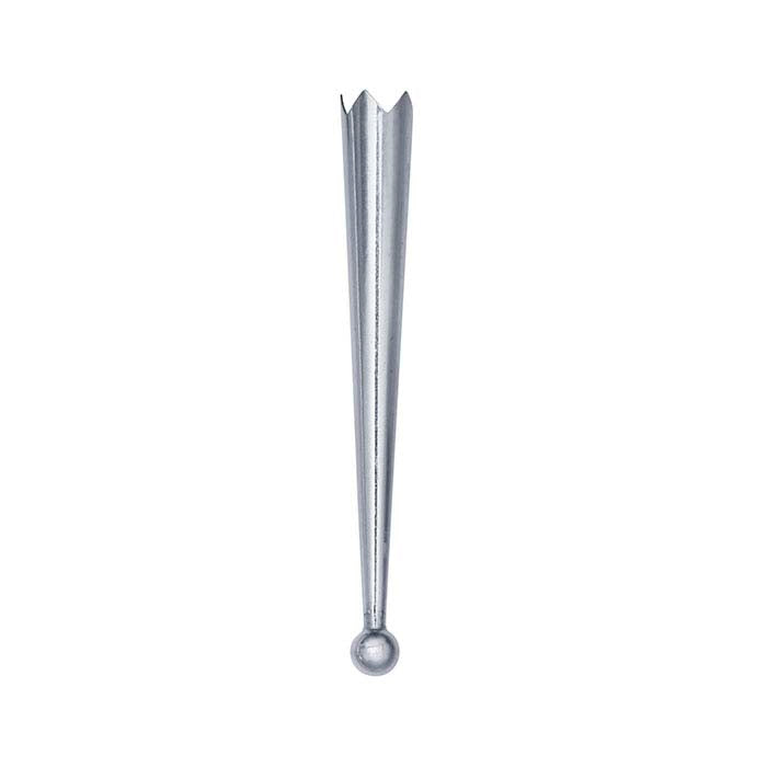Sterling Silver Bolo Tip with 4mm Bead for making jewelry in sterling and fine silver