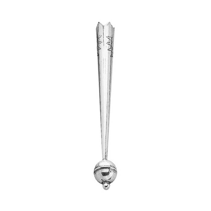Sterling Silver Bolo Tip with 7mm Bench-made Bead for making jewelry in sterling and fine silver