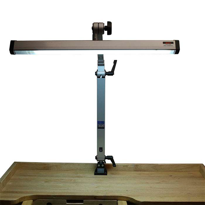 Extra-Wide Silver-Finish Fluorescent Jeweler's Task Lamp