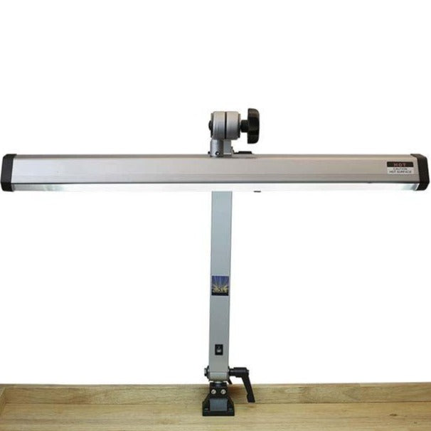 Extra-Wide Silver-Finish Fluorescent Jeweler's Task Lamp