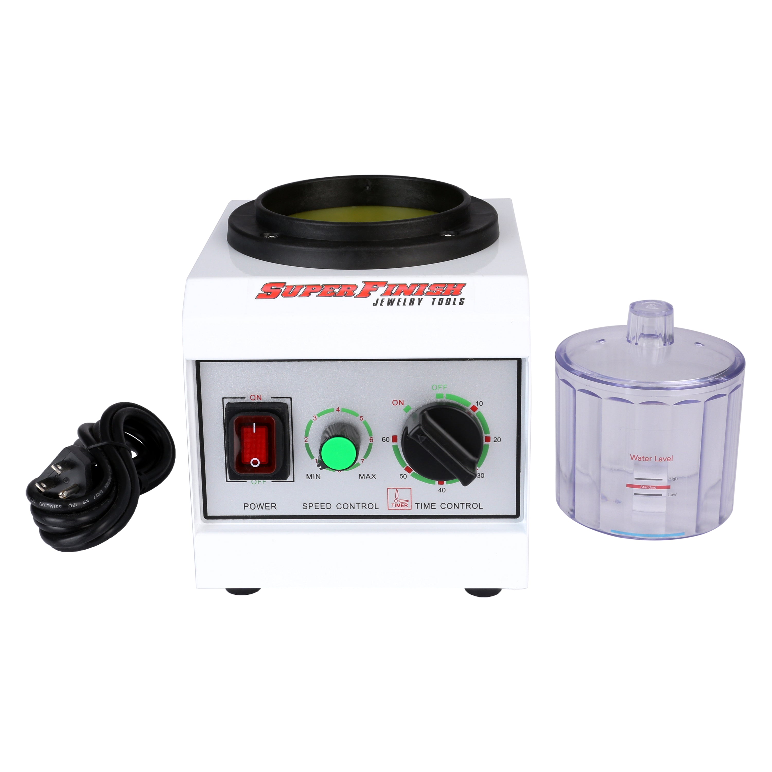 Super Mini Magnetic Jewelry Tumbler, Variable Speed, 4" Bowl, Pin Finisher