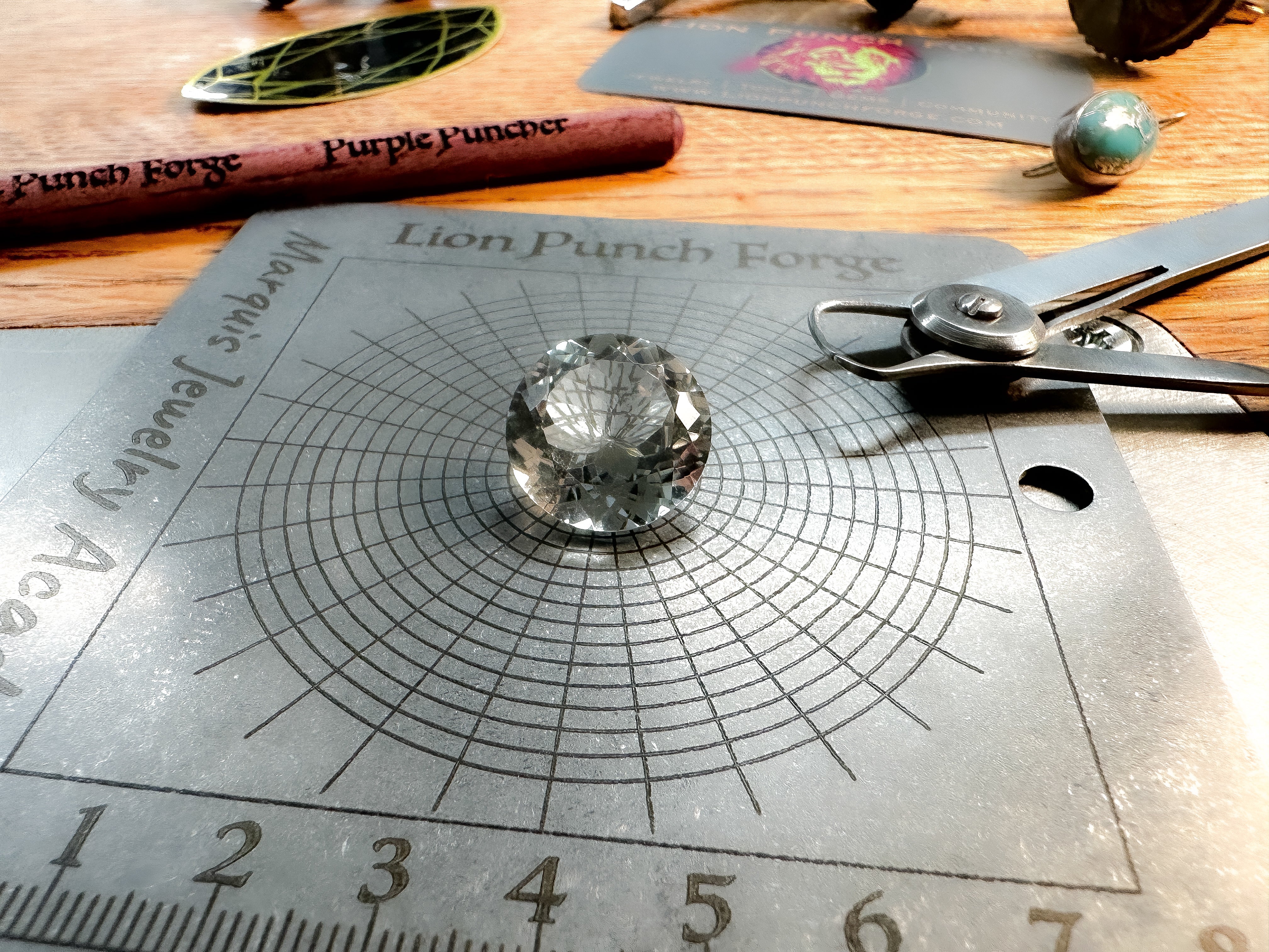 Circle pattern grid template (Stainless) Lion Punch Forge