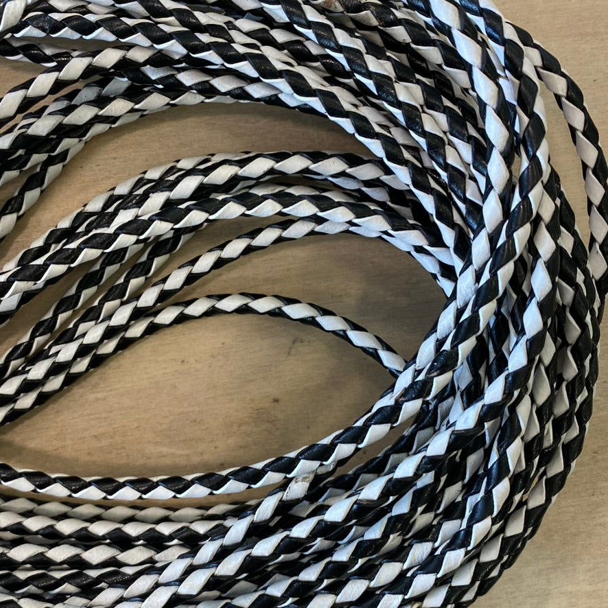 Bolo Cord; Machine-Braided Leather 4mm Bolo Cord