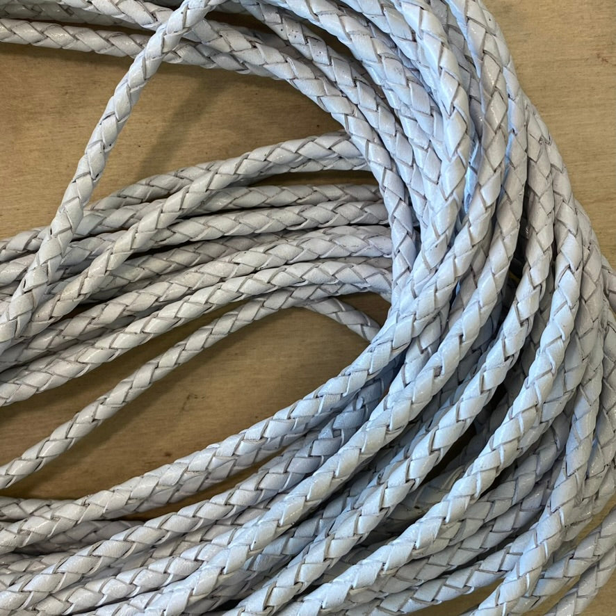 Bolo Cord; Machine-Braided Leather 4mm Bolo Cord