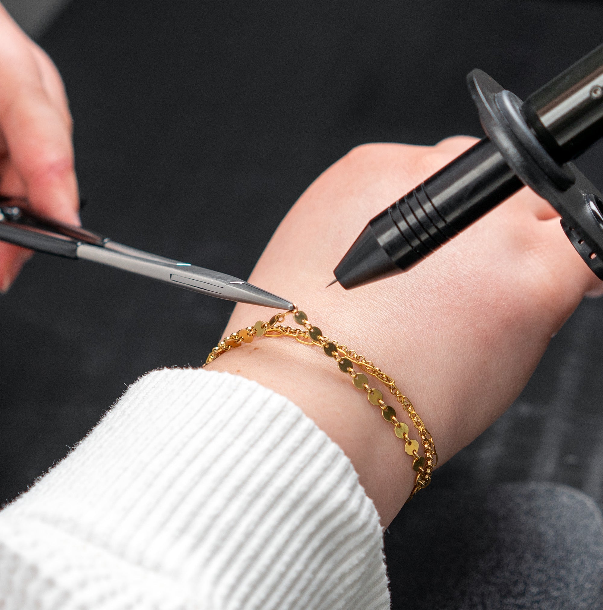 Sunstone Grounded Hemostat Locking Pliers for Your Permanent Jewelry Welderª