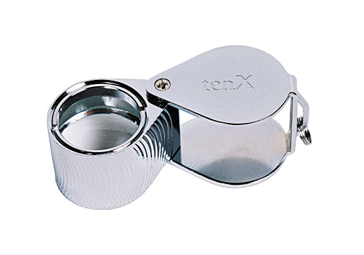 10X Triplet - Diamond Cut Loupe, Silver - 18MM