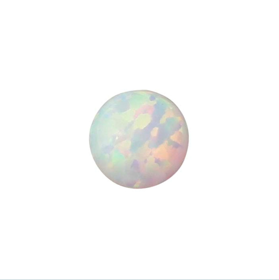 White opal 6mm cab