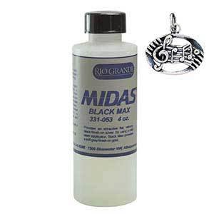 Midas Black Max Jewelry Oxidizer Solution, 4 oz. - B Golden Jewelry School